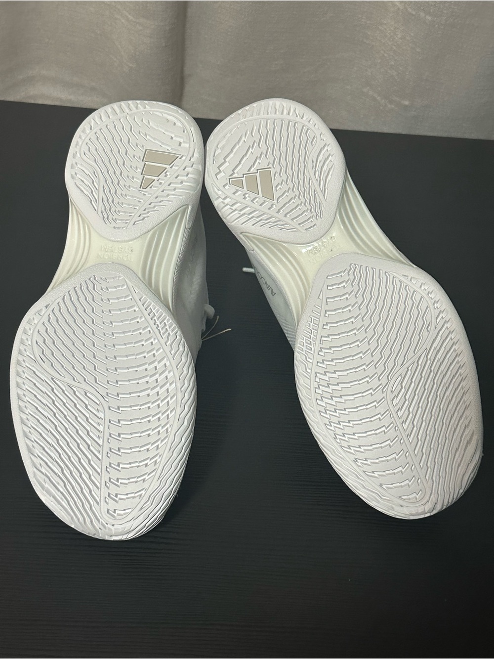 adidas White Mesh Court Sneakers - Picture 5 of 7